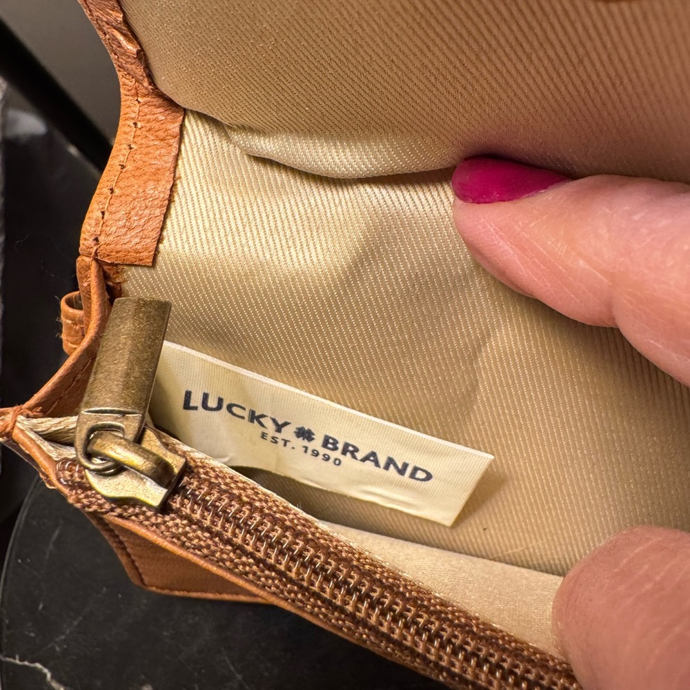 Lucky Brand Tan Leather Coin Purse - Picture 4 of 7